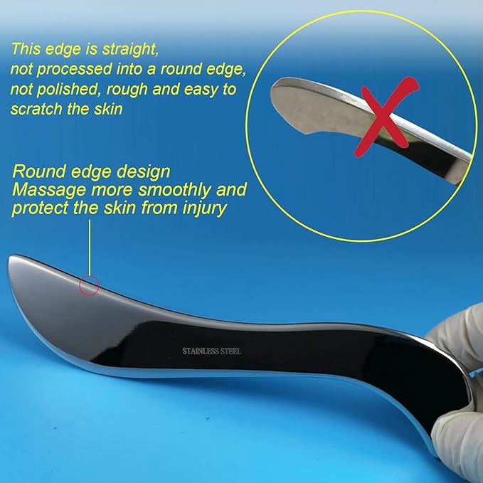 BYYDDIY Stainless Steel Gua Sha Muscle Scraper Tool, Scar Tissue Tool, Physical - Image 7