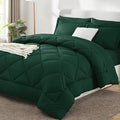 CozyLux Oversized Queen Comforter Set Emerald Green, 7 Pieces Bed in a Bag by CozyLux