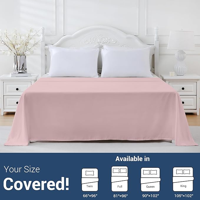 Full Flat Sheet Only, 1 Pack Top Bed Sheets, Soft Breathable Brushed Microfiber - Image 5