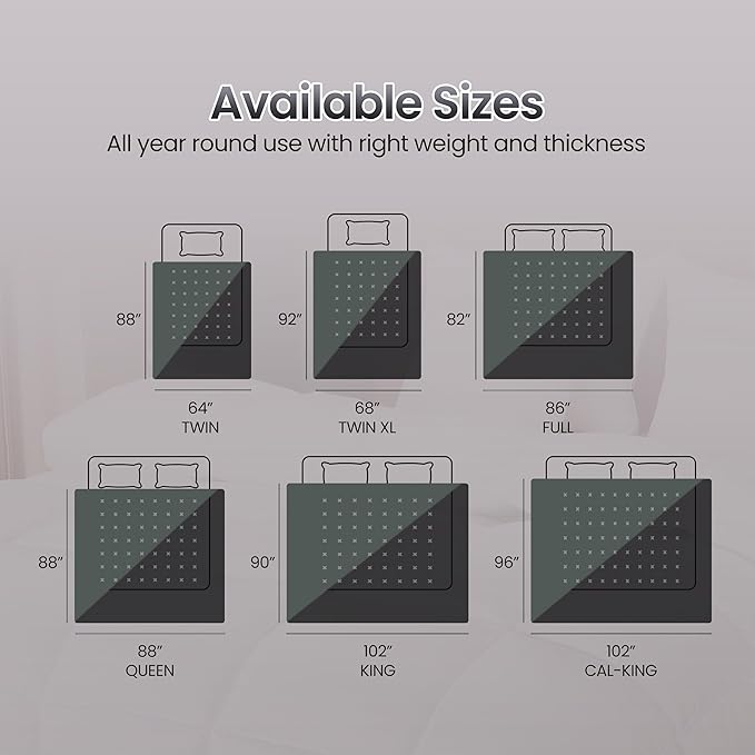 Utopia Bedding Queen Comforter Duvet Insert, Reversible Black/Grey Quilted - Image 8