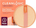Cleanlogic Bath and Body Exfoliating Body Scrubber, Dual-Texture Round by Cleanlogic