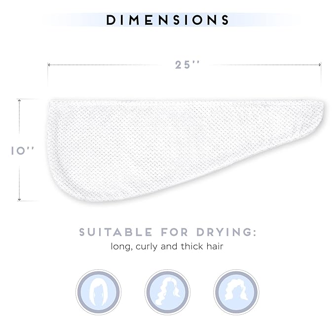 SimpleField 2 Pack Microfiber Hair Towel Wrap - Image 5