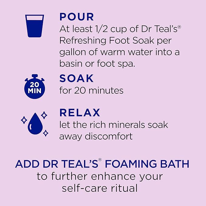 Dr Teal's Foaming Bath with Pure Epsom Salt, Soothe & Sleep with Lavender - Image 4