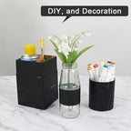 BOMEI PACK Black Painters Tape 1 Inch Bulk - Paint Tape 10 Rolls x 1 Inch x 55 Yards - Painter's Tape Black Masking Tape for Walls Painting, DIY Crafting, and School Projects, Total 550 Yards