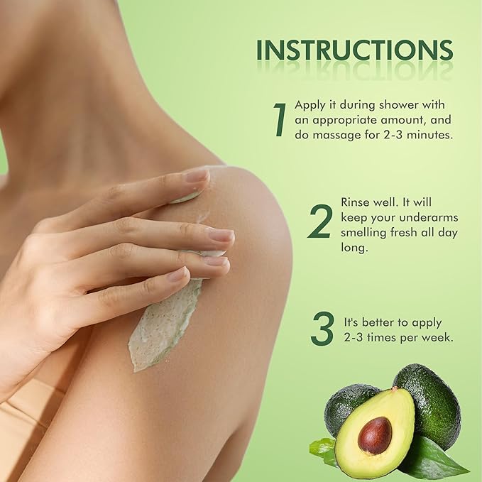 Armpit Detox and Scrub with Shea Butter and Coconut 8.82oz-Exfoliating Scrub - Image 7