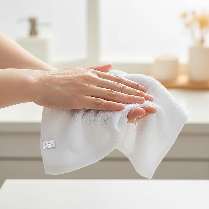 Basic Wash Cloths 12x12 Inches – Bulk Pack of 24 – White Color – Soft and - Image 3