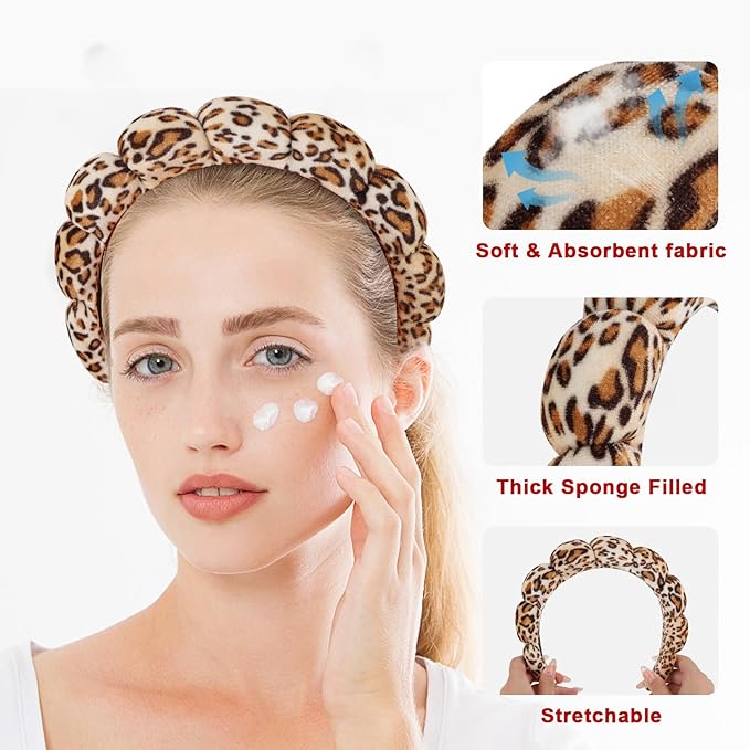WHAVEL 3 Pack Spa Headband Skincare Headbands, Soft Hair Band - Image 2