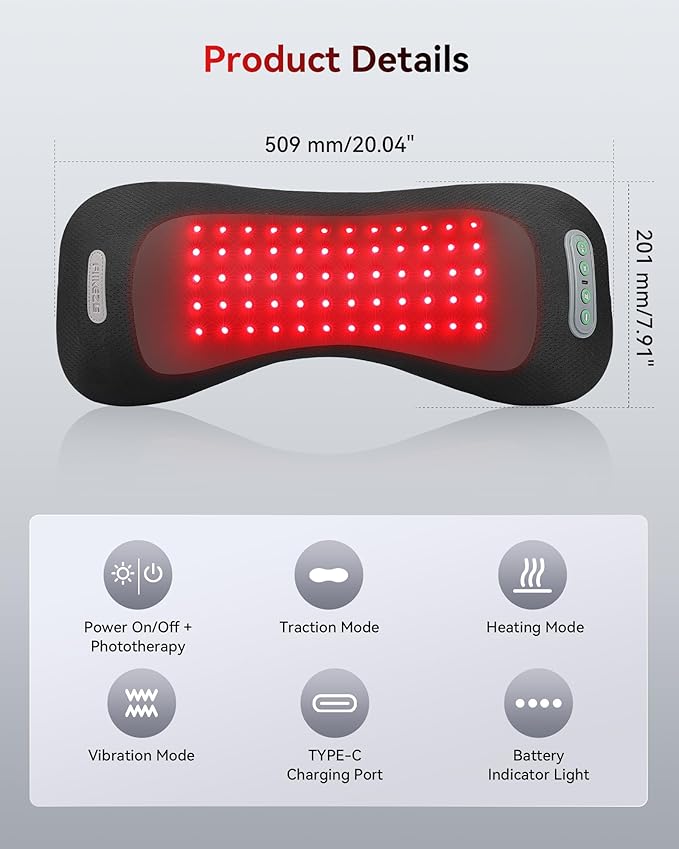 4-in-1 Lumbar Support Pillow Cordless Rechargeable 5000mAh - Image 7