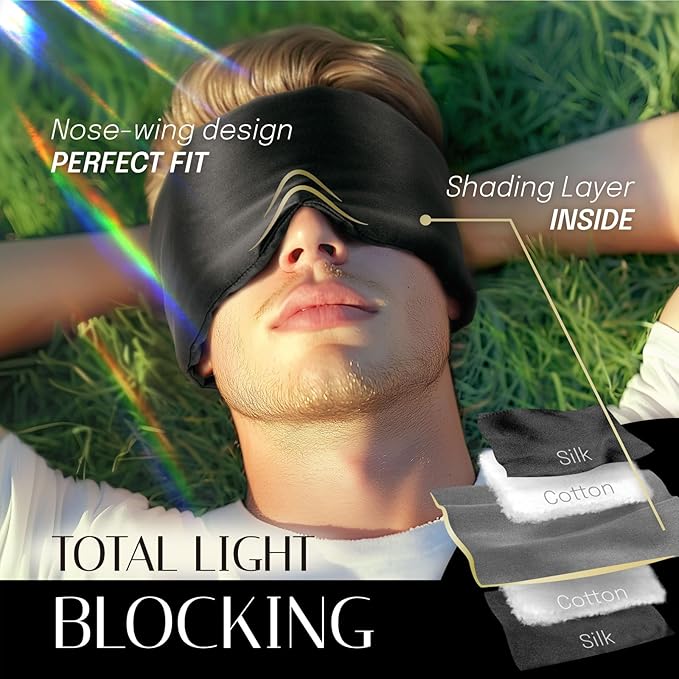 Silk Sleep Mask Soft Pressureless: 100% Mulberry Silk - Image 3