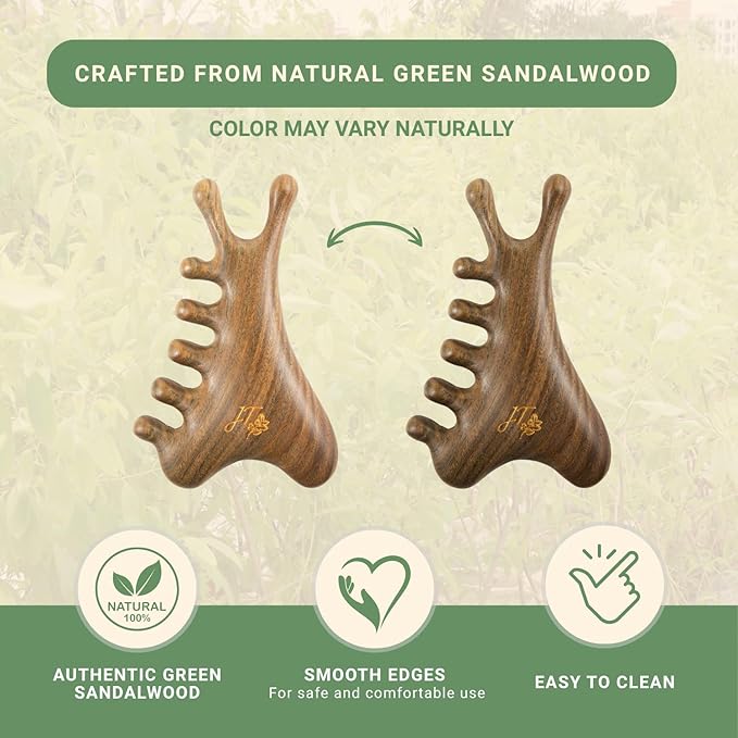 jade & timber Jade Roller & Green Sandalwood Gua Sha Set – Facial & Body - Image 8