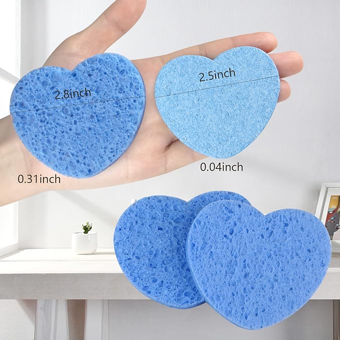 50-Count Facial Sponges Compressed, 100% Natural Cellulose Face Sponge - Image 4