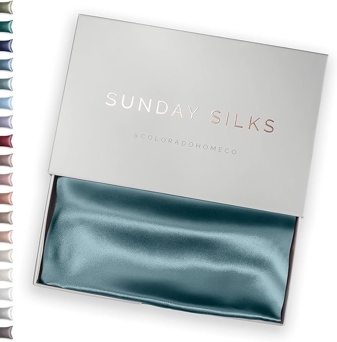 SUNDAYSILKS™ 100% Mulberry Silk Pillowcase, Silk Pillow Cases by ColoradoHomeCo