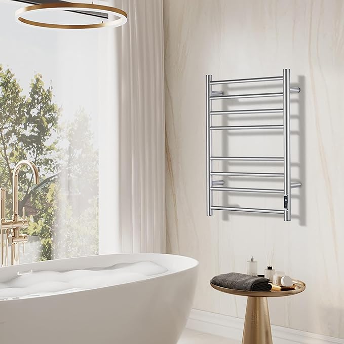 Towel Warmer Bathroom Wall Mounted Drying Rack Plug-in Electric Heated Towel - Image 7