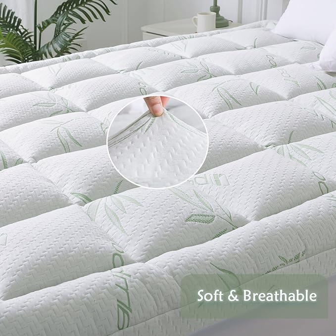 WhatsBedding Twin Mattress Topper, Soft Pillow Top Mattress Topper - Image 2