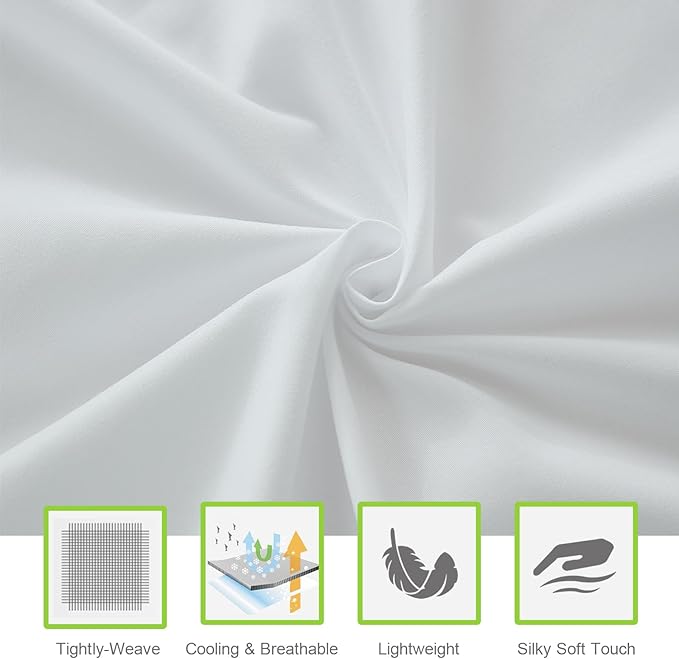 ILAVANDE White Sheets Set 4 Piece, Hotel Luxury Super Soft 1800 Series - Image 3