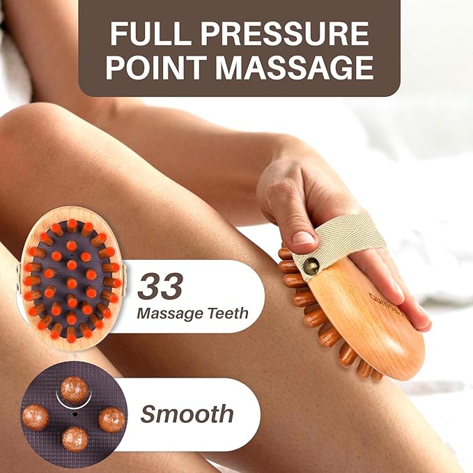 Wood Therapy Massage Tool for Belly Fat, Wooden Meridian Massage Body Brush for - Image 6