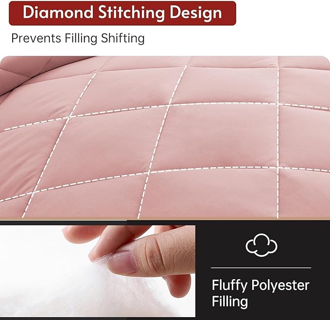 MUXHOMO 7 Pieces King Comforter Set, Reversible Bed in a Bag King Size - Image 7