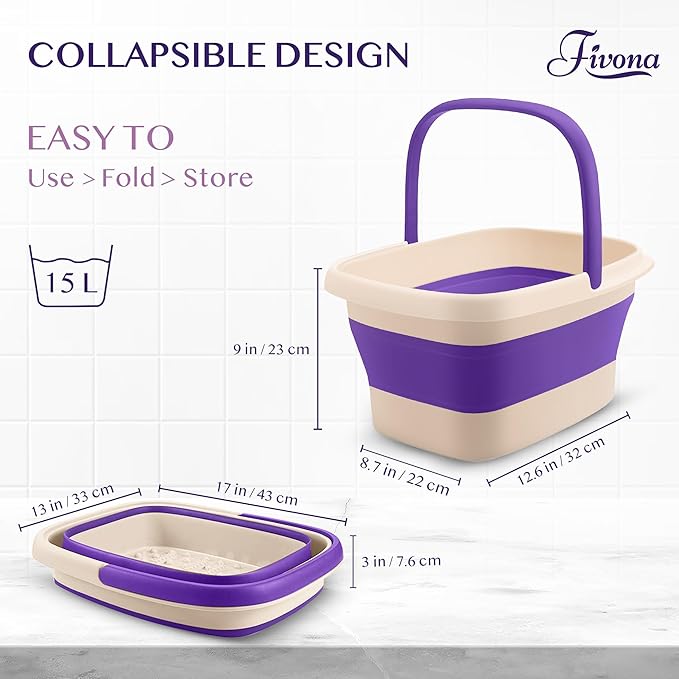 Fivona Collapsible Foot Soak Basin - Image 2