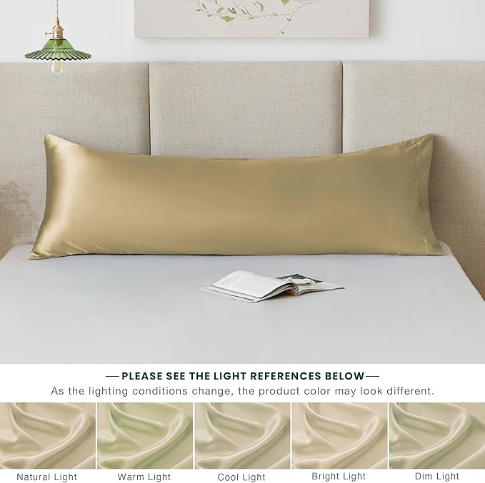 Love's cabin Satin Body Pillowcase 20x54, Cooling Pillow Cover - Image 8