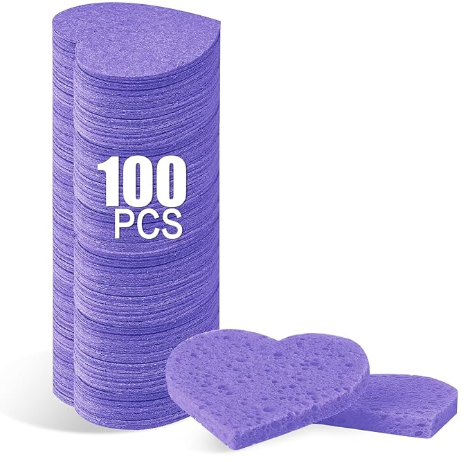 100-Count Compressed Facial Sponges by Mainlyrunmakeupsuppliers