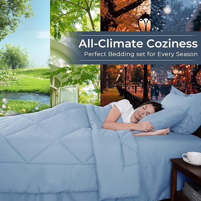 HEVUMYI Light Blue Full Comforter Set - Image 3