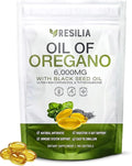 Resilia Softgels with Black Seed Oil 6000mg – Organic Oregano Oil Capsules by ResiliaoilofOregano