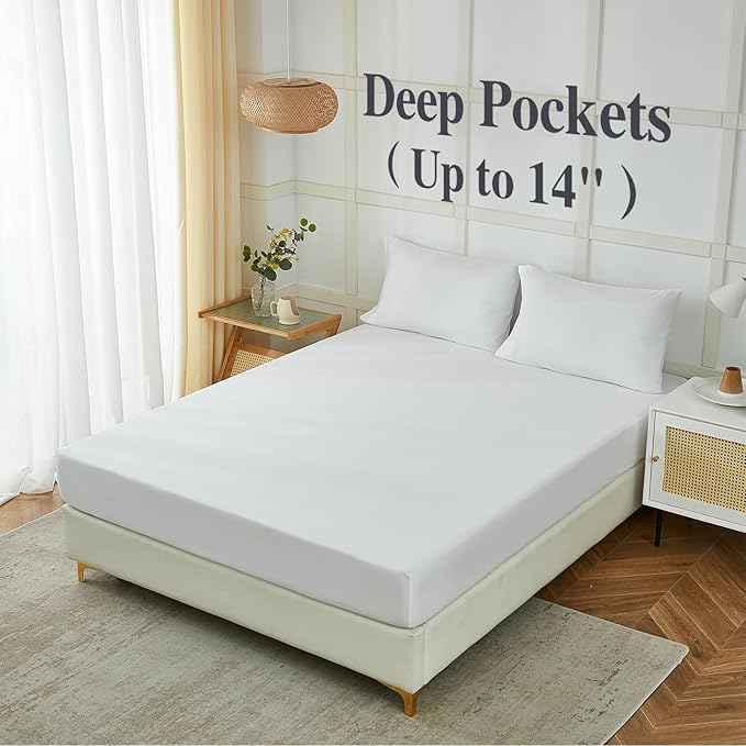 ILAVANDE King Size Sheets Set, Hotel Luxury Super Soft Microfiber Bed Sheets - Image 5