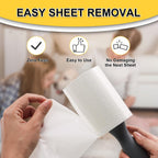 Extra Sticky Lint Rollers for Pet Hair, 250 Sheets, Lint Remover for Dog Cat Hair Removal, Animal Fur, Fuzz, Couch, Clothes Furniture and Carpet Travel-Friendly Grip Handle(1, Blue)