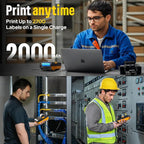 Makeid EP53 Portable Industrial Label Maker, 2" Print Head Bluetooth Label Printer, Mobile APP & PC Editor Compatible, 2000mAh Li-ion Battery, Come with 1" H x 2" W Label for Job Sites