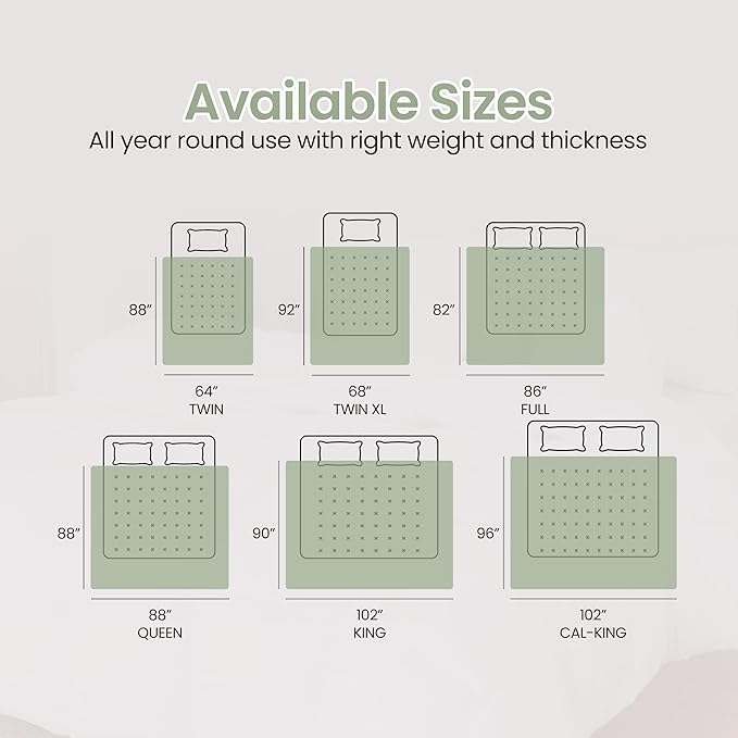 Utopia Bedding Queen Comforter Duvet Insert, Quilted Sage Green Comforter - Image 7