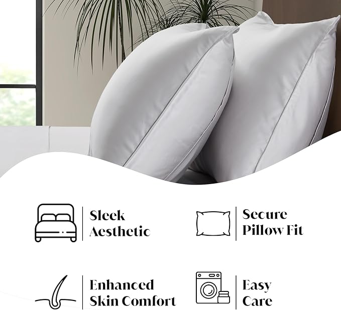 Luxury Bamboo Market | Queen Envelope Pillowcase Set | 100% Viscose Made from - Image 5