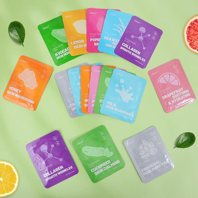 KONEUK 48 Pack Collagen Hydrating Face Masks Skincare - Image 7