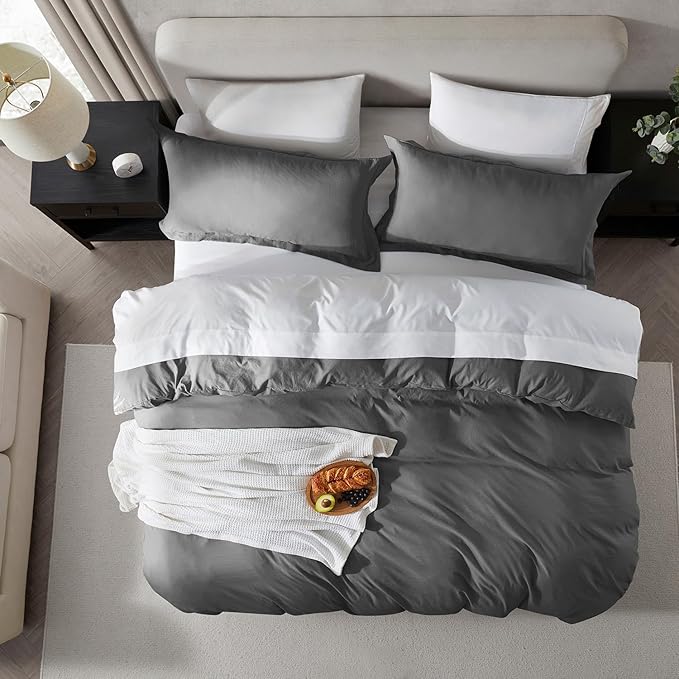Nestl Grey Duvet Cover Full Size - Image 5