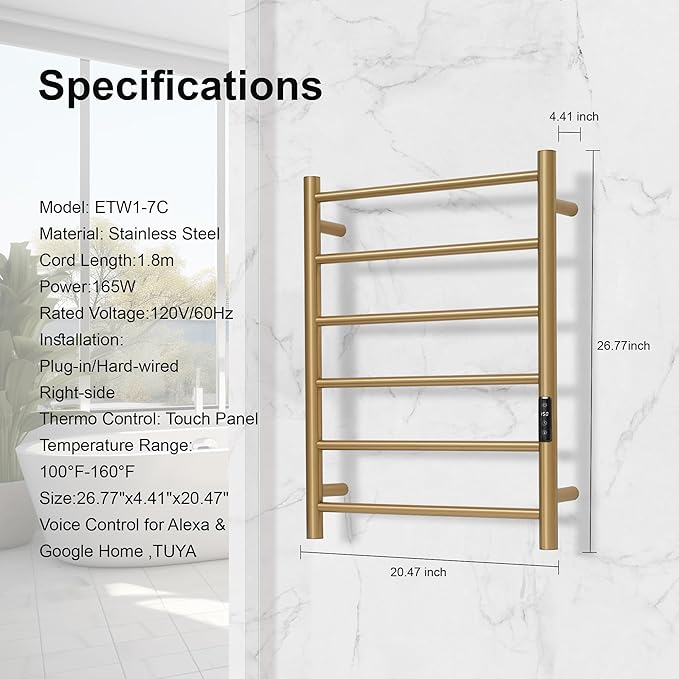 Electric Towel Rack with Voice Control - Image 4
