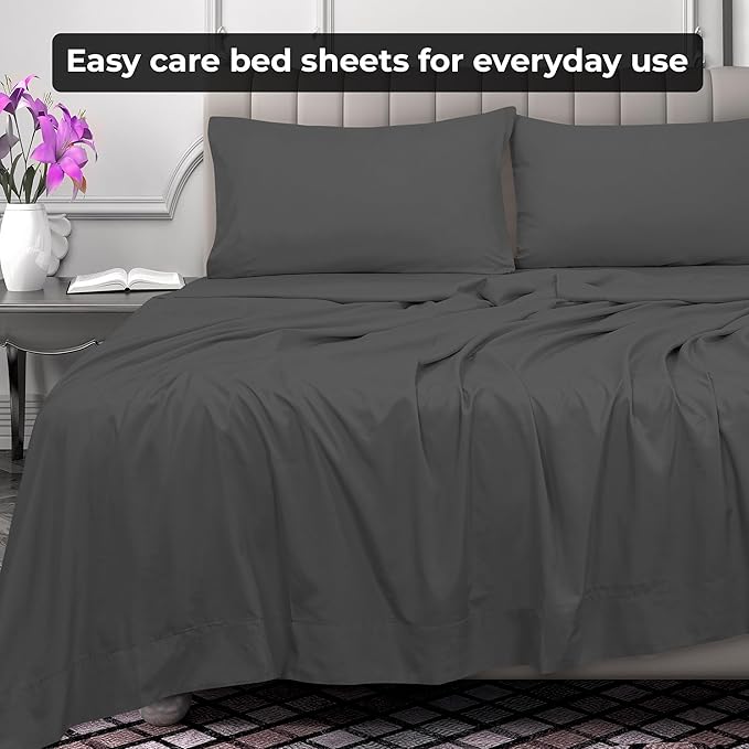 Royale Linens 2 Pack Bulk Flat Sheet Set - Image 7