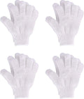 Hotop 4 Pairs Shower Gloves Scrubbing Gloves Dual-Sided Exfoliating Glove Body by HOTOP