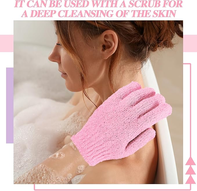 Ramede 30 Pair Exfoliating Glove Double Sided Exfoliating Bath Gloves Pack - Image 3
