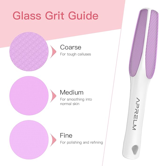 APRELM 3-Sided Nano Glass Foot File, 3-in-1 Coarse/Medium/Fine Foot Callus - Image 3