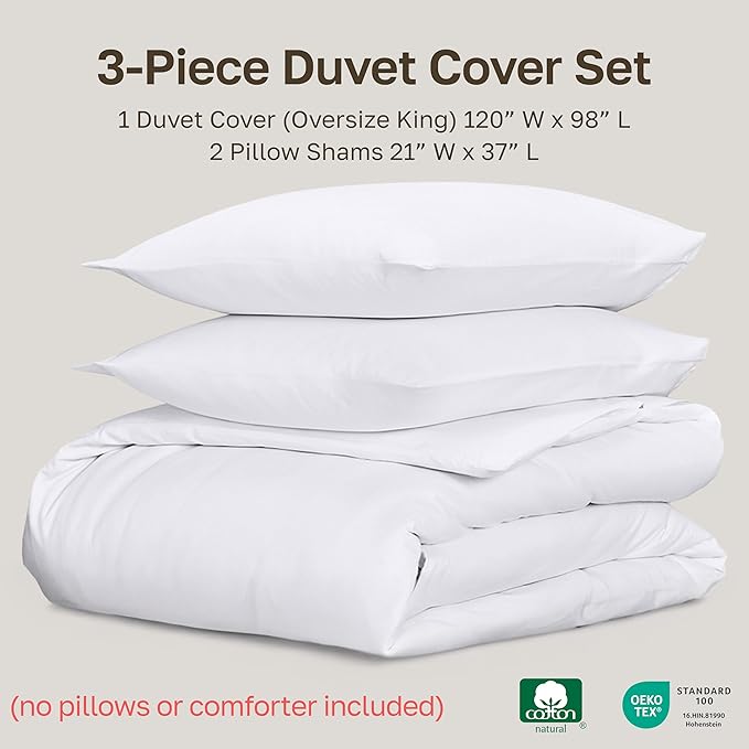 California Design Den 3 Pc Oversized King Duvet Cover Set - Image 5