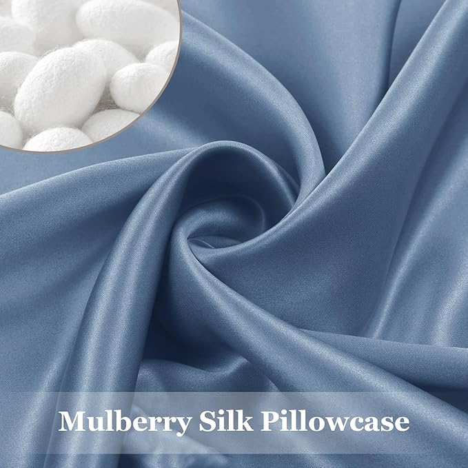 Adubor Silk Pillowcase for Hair and Skin 23 Momme Mulberry Silk Pillow Covers - Image 3