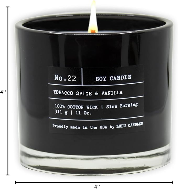 Lulu Candles | Tobacco, Spice & Vanilla | Luxury Scented Soy Jar Candle | Hand - Image 4
