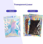 6x9 inch Holographic Bags with Party Favor Mylar Bags Coffee Storage for Small Business 50Pcs Resealable