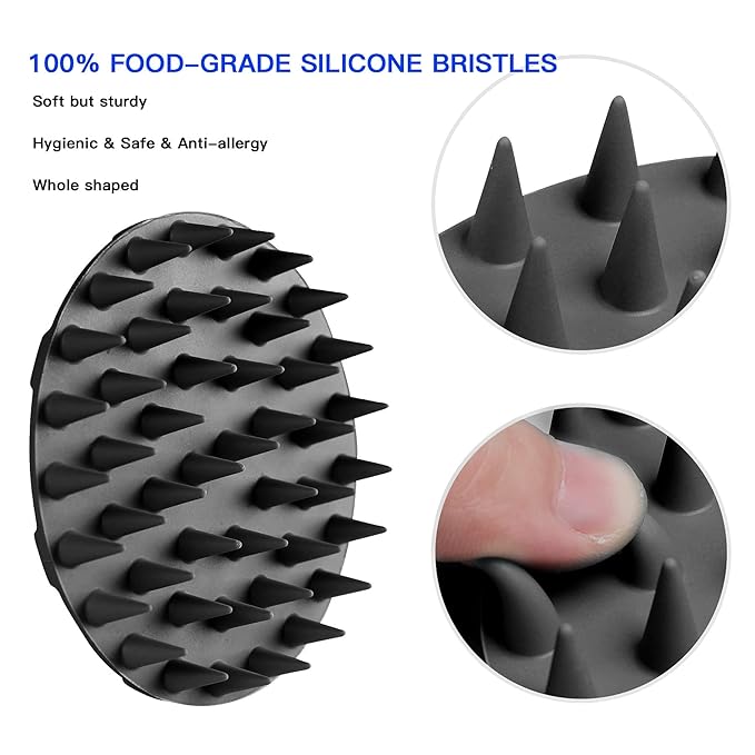 INNERNEED Scalp Care Massager Shampoo Brush, Wet & Dry Manual Head Scrubber - Image 3