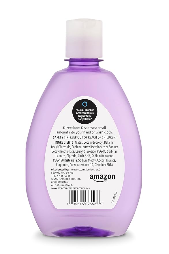 Amazon Basics Hypoallergenic Tear-Free Night-Time Baby Calming Bath, Soothing - Image 3