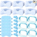 Hoteam 24 Pcs Spa Party Favors Supplies 6 Spa Headband 6 Plush Sleep Eye Mask 6 by Hoteam