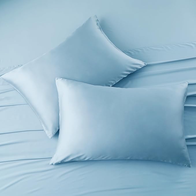 2 Pack Cooling Pillow Cases, Viscose Derived from Bamboo Pillow Protectors King - Image 5