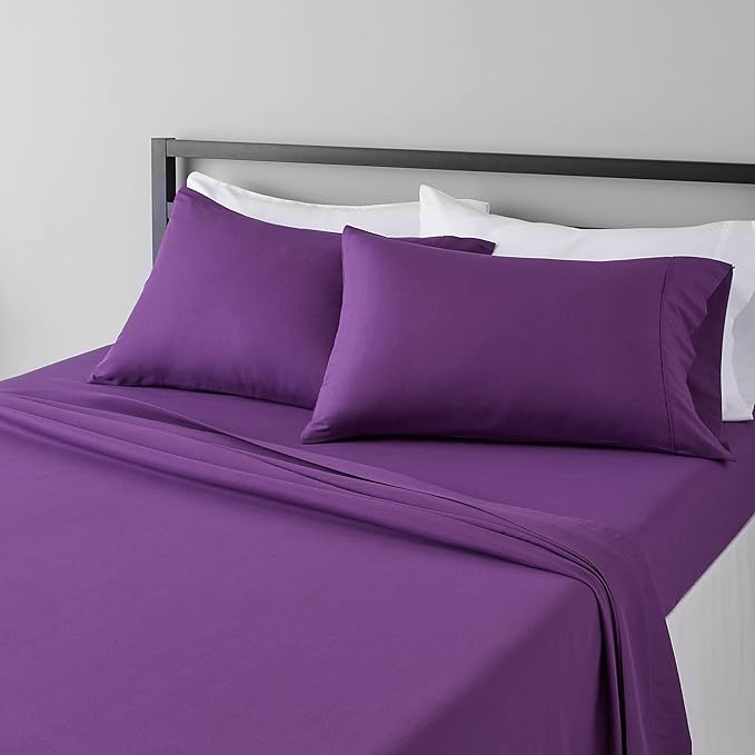 Amazon Basics Breathable Microfiber 4-Piece Bed Sheet Set by AmazonBasics