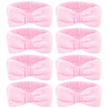 Ondder Spa Headband for Washing Face 8 Pack Pink Skincare Headbands for Women by Ondder