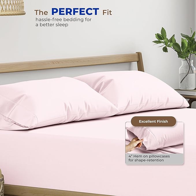 Thread Spread 100% Egyptian Cotton Pillow Cases Queen Size Set of 2 - Image 4