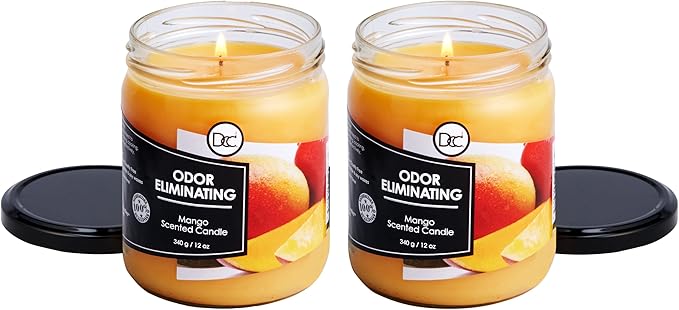 Mango Two Pack Odor Eliminating Highly Fragranced Candle - Image 3